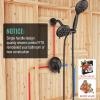 imageSR SUN RISE High Pressure 3Way Rainfall Shower Faucet 3 in 1 Shower Head and Handheld Shower Combo Set with 71 Hose Easy to Clean Bathtub or Pets Valve and Shower Trim Kit Brushed GoldOil Rubbed Bronze