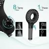 imageSR SUN RISE Magnetic Shower Faucets Sets Complete 8Spray 2in1 Dual Shower Head with Handheld Combo and ONOFF Switch for Saving Water SingleHandle Shower Faucet Matte Black Valve Included