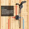imageSR SUN RISE Magnetic Shower Faucets Sets Complete 8Spray 2in1 Dual Shower Head with Handheld Combo and ONOFF Switch for Saving Water SingleHandle Shower Faucet Matte Black Valve Included