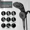 imageSR SUN RISE Magnetic Shower Faucets Sets Complete 8Spray 2in1 Dual Shower Head with Handheld Combo and ONOFF Switch for Saving Water SingleHandle Shower Faucet Matte Black Valve Included