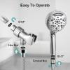 imageSR SUN RISE Shower Head  9 Settings High Pressure Detachable Power Wash Handheld Showerhead Spray Hand Showers with Extra Long Hose