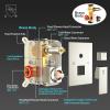 imageSR SUN RISE Shower System with 8quot Rain Showerhead Square Handheld Showerwith 16Inch Slide Bar and 71Inch Hose Wall Mounted Shower Faucet Set Included Valve and Trim Kit Brushed Nickel