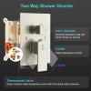 imageSR SUN RISE Shower System with 8quot Rain Showerhead Square Handheld Showerwith 16Inch Slide Bar and 71Inch Hose Wall Mounted Shower Faucet Set Included Valve and Trim Kit Brushed Nickel