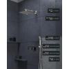 imageSR SUN RISE Shower System with Push Button Diverter Luxury 10 Inch Rain Shower Head with Handheld Spray High Pressure Shower Faucet Combo Set with Roughin Valve Polished ChromeBrushed Nickel