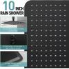 imageSR SUN RISE Shower System with Push Button Diverter Luxury 10 Inch Rain Shower Head with Handheld Spray High Pressure Shower Faucet Combo Set with Roughin Valve Polished ChromeOil Rubbed Bronze