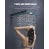 imageSR SUN RISE Shower System with Push Button Diverter Luxury 10 Inch Rain Shower Head with Handheld Spray High Pressure Shower Faucet Combo Set with Roughin Valve Polished ChromeMatte Black