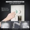 imageSR SUN RISE Shower System with Push Button Diverter Luxury 10 Inch Rain Shower Head with Handheld Spray High Pressure Shower Faucet Combo Set with Roughin Valve Polished ChromeBrushed Nickel