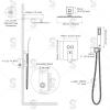 imageSR SUN RISE Shower System with Push Button Diverter Luxury 10 Inch Rain Shower Head with Handheld Spray High Pressure Shower Faucet Combo Set with Roughin Valve Polished ChromeBrushed Gold