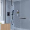 imageSR SUN RISE Shower System with Push Button Diverter Luxury 10 Inch Rain Shower Head with Handheld Spray High Pressure Shower Faucet Combo Set with Roughin Valve Polished ChromeOil Rubbed Bronze
