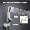 imageSR SUN RISE Shower System with Push Button Diverter Luxury 10 Inch Rain Shower Head with Handheld Spray High Pressure Shower Faucet Combo Set with Roughin Valve Polished ChromeBrushed Nickel