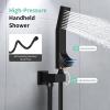 imageSR SUN RISE Shower System with Push Button Diverter Luxury 10 Inch Rain Shower Head with Handheld Spray High Pressure Shower Faucet Combo Set with Roughin Valve Polished ChromeMatte Black