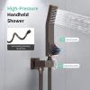 imageSR SUN RISE Shower System with Push Button Diverter Luxury 10 Inch Rain Shower Head with Handheld Spray High Pressure Shower Faucet Combo Set with Roughin Valve Polished ChromeOil Rubbed Bronze