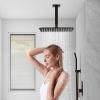 imageSR SUN RISE Shower System with Push Button Diverter Luxury 10 Inch Rain Shower Head with Handheld Spray High Pressure Shower Faucet Combo Set with Roughin Valve Polished ChromeOil Rubbed Bronze
