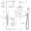 imageSR SUN RISE Shower System with Push Button Diverter Luxury 10 Inch Rain Shower Head with Handheld Spray High Pressure Shower Faucet Combo Set with Roughin Valve Polished ChromeOil Rubbed Bronze