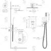 imageSR SUN RISE Shower System with Push Button Diverter Luxury 10 Inch Rain Shower Head with Handheld Spray High Pressure Shower Faucet Combo Set with Roughin Valve Polished ChromeBrushed Gold