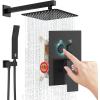 imageSR SUN RISE Shower System with Push Button Diverter Luxury 10 Inch Rain Shower Head with Handheld Spray High Pressure Shower Faucet Combo Set with Roughin Valve Polished ChromeMatte Black