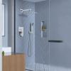imageSR SUN RISE Shower System with Push Button Diverter Luxury 10 Inch Rain Shower Head with Handheld Spray High Pressure Shower Faucet Combo Set with Roughin Valve Polished ChromePolished Chrome