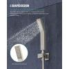 imageSR SUN RISE Shower System with Push Button Diverter Luxury 10 Inch Rain Shower Head with Handheld Spray High Pressure Shower Faucet Combo Set with Roughin Valve Polished ChromeBrushed Nickel