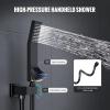 imageSR SUN RISE Shower System with Push Button Diverter Luxury 10 Inch Rain Shower Head with Handheld Spray High Pressure Shower Faucet Combo Set with Roughin Valve Polished ChromeMatte Black