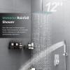 imageSR SUN RISE Shower System with Push Button Diverter Luxury 10 Inch Rain Shower Head with Handheld Spray High Pressure Shower Faucet Combo Set with Roughin Valve Polished ChromePolished Chrome