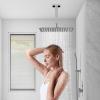 imageSR SUN RISE Shower System with Push Button Diverter Luxury 10 Inch Rain Shower Head with Handheld Spray High Pressure Shower Faucet Combo Set with Roughin Valve Polished ChromePolished Chrome