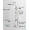 imageSR SUN RISE Slide Bar Shower System Bathtub Faucet Set 10 Inch 3Function Rain Shower Heads and Handheld Combo for Bathroom Single Handle Shower Fixture Valve and Trim kit Brushed Nickel