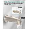 imageSR SUN RISE Slide Bar Shower System Bathtub Faucet Set 10 Inch 3Function Rain Shower Heads and Handheld Combo for Bathroom Single Handle Shower Fixture Valve and Trim kit Brushed Nickel