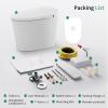 imageSR SUN RISE Smart Toilet  Auto ampamp Foot Sensor OpenClose 12710 GPF Dual Flush 1000g MaP Flush Score BuiltIn Bidet with Adjustable Setting Knobs ampamp Remote Easy to Use ADA Height