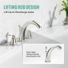 imageSR SUN RISE Widespread Bathroom Faucets 3 Hole Bathroom Sink Faucet 8 inch  Matte Black 2 Handle Basin Bathroom Faucet with Pop Up Drain Assembly for RV Bath Vanity