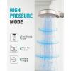 imageShower Head SR SUN RISE 12 Functions High Pressure Handheld Showerheads with Button Pets Dog Bath Removable Water Saver Hand Shower Wand with 59quot Shower Hose Brushed Nickel