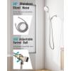 imageShower Head SR SUN RISE 12 Functions High Pressure Handheld Showerheads with Button Pets Dog Bath Removable Water Saver Hand Shower Wand with 59quot Shower Hose Brushed Nickel