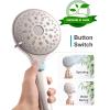 imageShower Head SR SUN RISE 12 Functions High Pressure Handheld Showerheads with Button Pets Dog Bath Removable Water Saver Hand Shower Wand with 59quot Shower Hose Brushed Nickel
