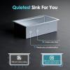imageUndermount Stainless Steel Kitchen Sink  SR SUN RISE 32quot x 19quot x 10quot Drop In Workstation Sink Handmade Single Bowl Kitchen Sink with Accessories Pack of 5 Brushed Finish