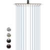 imageSR SUN RISE 12 Inch Brass Rain Shower Head Oil Rubbed Bronze High Pressure Rainfall Showerhead Water SavingBrushed Nickel