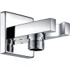 imageSR SUN RISE Brass Square Handheld Shower Head Bracket Holder Wall MountConcealed Installation Polished Chrome FinishPolished Chrome