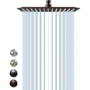imageSR SUN RISE 12 Inch Brass Rain Shower Head Oil Rubbed Bronze High Pressure Rainfall Showerhead Water SavingOil Rubbed Bronze