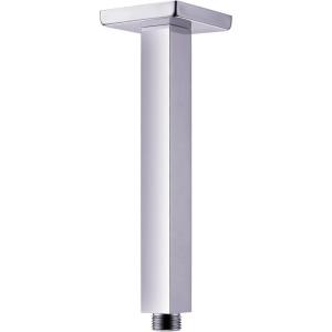 imageSR SUN RISE 8 Inch Ceiling Mounted Shower Arm Square Arm of Solid Brass Polished Chrome