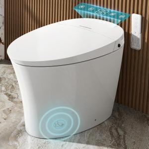 imageSR SUN RISE Smart Toilet  Auto ampamp Foot Sensor OpenClose 12710 GPF Dual Flush 1000g MaP Flush Score BuiltIn Bidet with Adjustable Setting Knobs ampamp Remote Easy to Use ADA Height