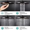 imageSR SUN RISE 10 Inches Wall Mounted Shower System with Tub Spout Shower Tub Faucets Sets Complete Newer Model High Pressure 3Spray Rain Shower Head and 6Setting Handheld Combo Matte BlackOil Rubbed Bronze