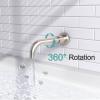 imageSR SUN RISE 10 Inches Wall Mounted Shower System with Tub Spout Shower Tub Faucets Sets Complete Newer Model High Pressure 3Spray Rain Shower Head and 6Setting Handheld Combo Matte BlackBrushed Nickel