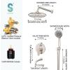 imageSR SUN RISE 10 Inches Wall Mounted Shower System with Tub Spout Shower Tub Faucets Sets Complete Newer Model High Pressure 3Spray Rain Shower Head and 6Setting Handheld Combo Matte BlackBrushed Nickel