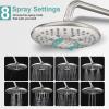 imageSR SUN RISE 10 Inches Wall Mounted Shower System with Tub Spout Shower Tub Faucets Sets Complete Newer Model High Pressure 3Spray Rain Shower Head and 6Setting Handheld Combo Matte BlackBrushed Nickel