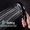 imageSR SUN RISE 10 Inches Wall Mounted Shower System with Tub Spout Shower Tub Faucets Sets Complete Newer Model High Pressure 3Spray Rain Shower Head and 6Setting Handheld Combo Matte BlackMatte Black
