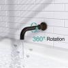 imageSR SUN RISE 10 Inches Wall Mounted Shower System with Tub Spout Shower Tub Faucets Sets Complete Newer Model High Pressure 3Spray Rain Shower Head and 6Setting Handheld Combo Matte BlackOil Rubbed Bronze