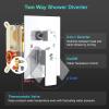 imageSR SUN RISE 12 Inch Oil Rubbed Bronze Shower Faucet Set WallMount Adjustable 16Inch Slide Bar with Square Hand Shower System Included Valve and Trim KitPolished Chrome