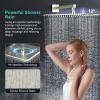 imageSR SUN RISE 12 Inch Oil Rubbed Bronze Shower Faucet Set WallMount Adjustable 16Inch Slide Bar with Square Hand Shower System Included Valve and Trim KitBrushed Nickel
