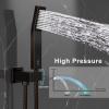 imageSR SUN RISE 12 Inches All Metal Square Shower System with Tub Spout Tub Shower Faucet Set High Pressure Rain Shower Head and Handheld Sprayer Combo Shower Fixtues Valve Included Polished ChromeOil Rubbed Bronze