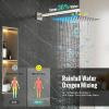 imageSR SUN RISE 12 Inches All Metal Square Shower System with Tub Spout Tub Shower Faucet Set High Pressure Rain Shower Head and Handheld Sprayer Combo Shower Fixtues Valve Included Polished ChromeBrushed Nickel