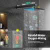 imageSR SUN RISE 12 Inches All Metal Square Shower System with Tub Spout Tub Shower Faucet Set High Pressure Rain Shower Head and Handheld Sprayer Combo Shower Fixtues Valve Included Polished ChromeMatte Black