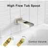 imageSR SUN RISE 12 Inches All Metal Square Shower System with Tub Spout Tub Shower Faucet Set High Pressure Rain Shower Head and Handheld Sprayer Combo Shower Fixtues Valve Included Polished ChromeBrushed Nickel
